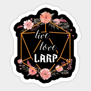 Live, Love, LARP - White Sticker